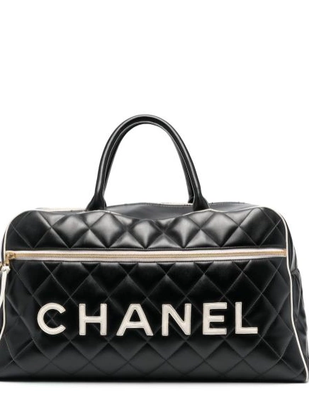 HOT SALE Women diamond-quilted holdall bag 1994-1996 CHANEL 0426